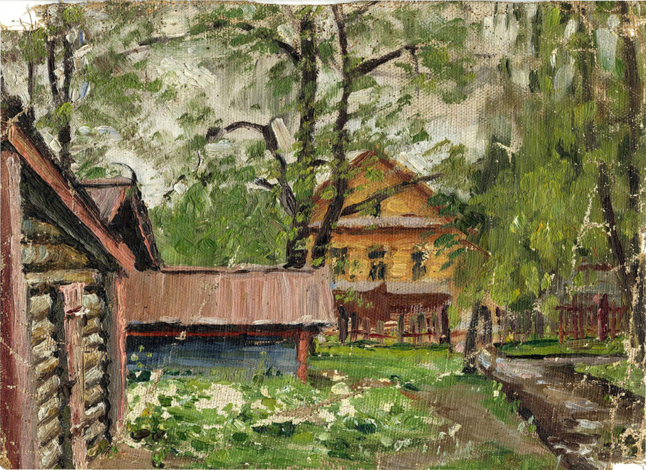 А.А. Боратынский. Часть дома на Мельнице. 1912 -1915 гг. Холст, масло.