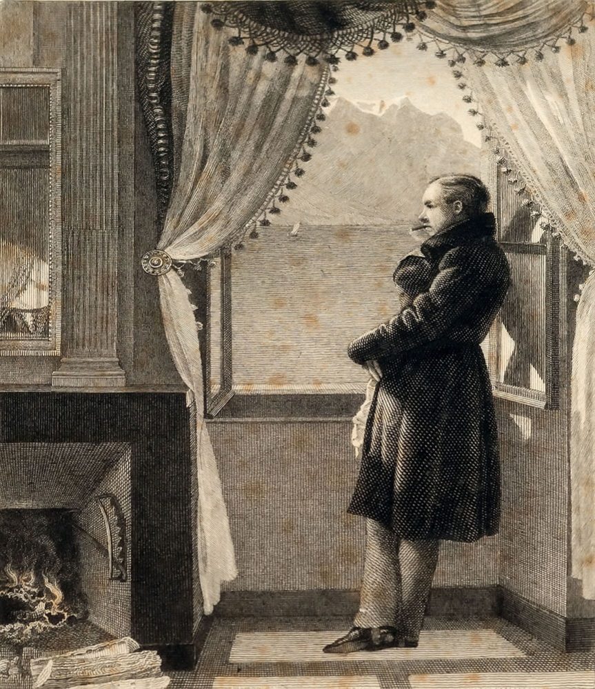 Портрет В.А. Жуковского. Гравюра Н.И. Уткина с оригинала Е.Р. Рейтнера. 1835 г.