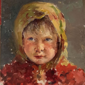 Н.И. Фешин. Портрет крестьянской девочки. Холст, масло. 1901