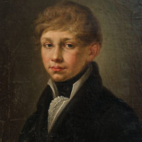 Портрет молодого человека из семьи Боратынских. Неизвестный художник. Холст, масло. 1820-е