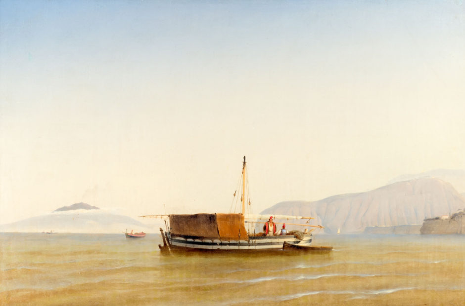 Неаполитанский залив. Неизвестный художник. Неаполь. Холст, масло. 1840-е